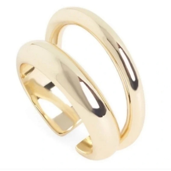 Loren Stewart X Curateur Deux Open Band Gold plated ring size 7 NWT - Picture 6 of 7